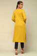 Mustard Acrylic Straight Kurta image number 3