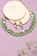 Green Alloy Necklace Set image number 0