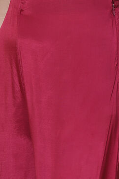 Wine Viscose A Line Suit Set image number 3