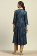 Magenta Printed A-line Kurta image number 3