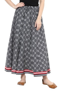Black Cotton Skirt image number 0