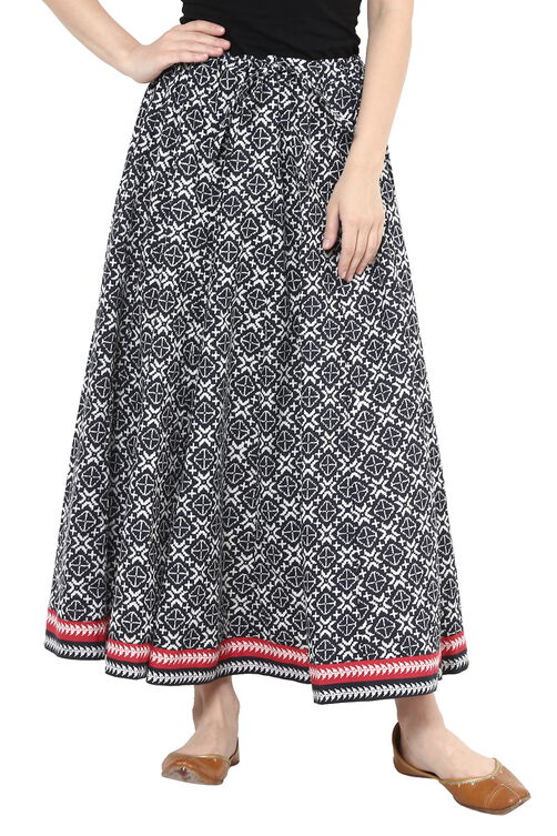 Black Cotton Skirt image number 0