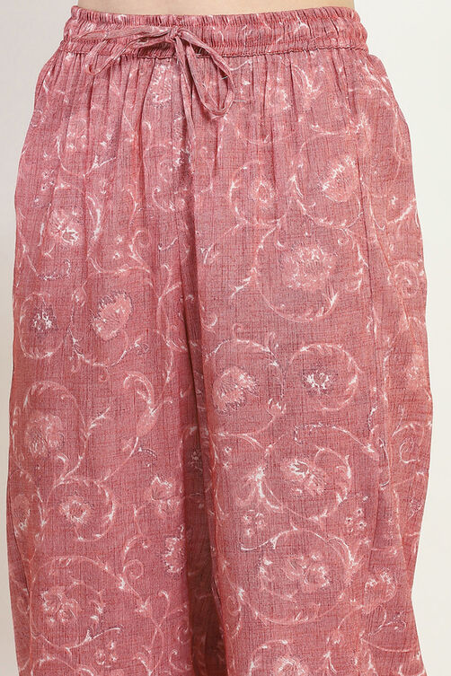 Grey Printed Gathered Suit Set image number 2