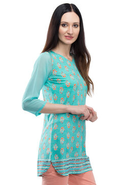 Mint Green Short top Viscose Indie Top image number 3