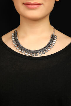 Silver Metal Brass Necklace image number 0