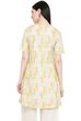 Beige Cotton A-Line Kurta image number 4