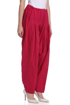 Fuchsia Cotton Fusion Pants image number 3