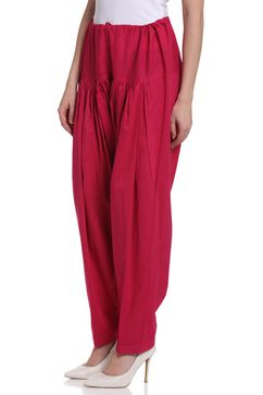 Fuchsia Cotton Fusion Pants image number 2