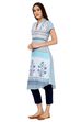 Blue A-Line Viscose Rayon Kurta image number 2