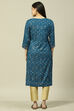 Red LIVA Straight Kurta image number 4