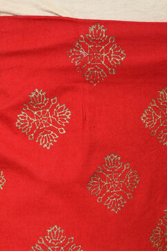 Red Poly Lycra Slim Pants image number 5