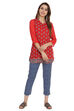 Red Short top Viscose Indie Top image number 4