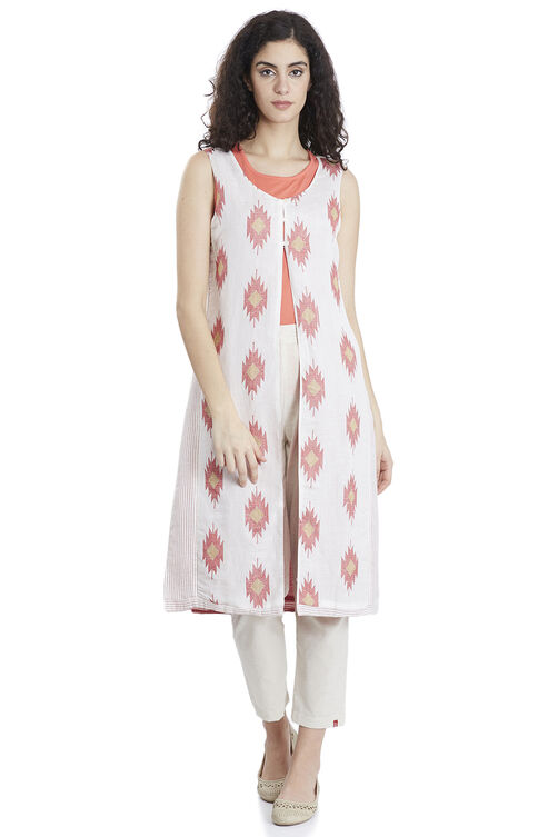 Ecru Straight Cotton Jacket image number 0