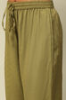 Green Acrylic Straight Yarn Dyed Kurta Palazzo Suit Set image number 2