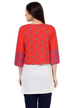 Orange Poly Cotton Jacket image number 4