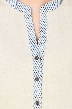 Ivory & Indigo A-Line Cotton Flex Kurta image number 5