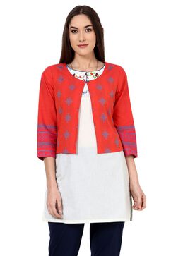 Orange Poly Cotton Jacket image number 0