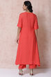 Coral LIVA Asymmetric Kurta image number 4