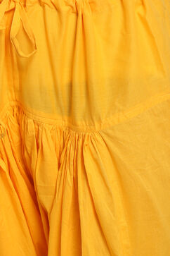Yellow Cotton Fusion Pants image number 1