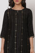 Black Viscose Straight Kurta image number 1