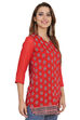 Red Short top Viscose Indie Top image number 3