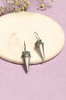 Oxidised Green Brass Earrings image number 0