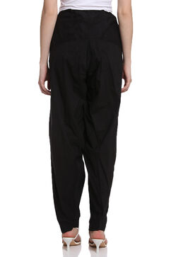 Black Cotton Fusion Pants image number 4