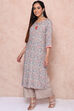 Brown Viscose Rayon Straight Suit Set image number 1