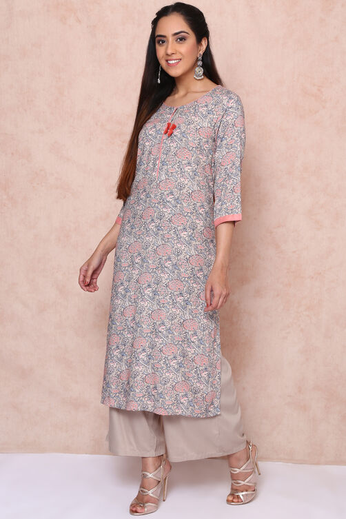 Brown Viscose Rayon Straight Suit Set image number 1