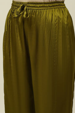 Green Printed Straight Suit Set image number 2