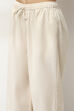Ivory Cotton Blend Solid Pants image number 1