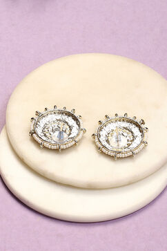 Blue Pink Alloy Earrings image number 2