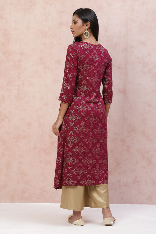 Phalsa LIVA A Line Kurta image number 5