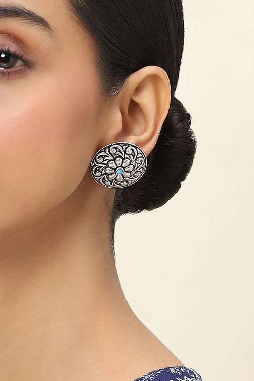 Turquoise Alloy Studs image number 1