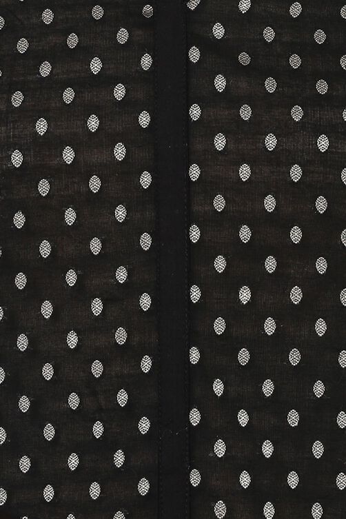 Black A-Line Cotton Kurta image number 1