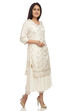 Ecru Flared Viscose Kurta image number 2