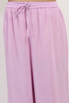 Lavender Solid Straight Palazzos image number 1