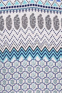 Blue A-Line Viscose Rayon Kurta image number 1