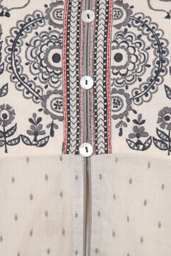 Ivory Anarkali Cotton Kurta image number 1