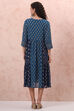 Blue Art Silk Tiered Dress image number 4