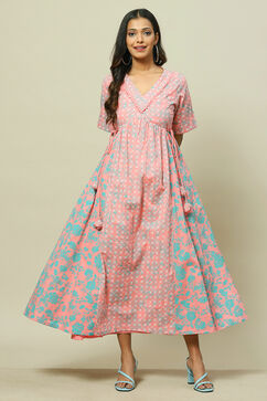 Coral Cotton Straight Dress image number 5