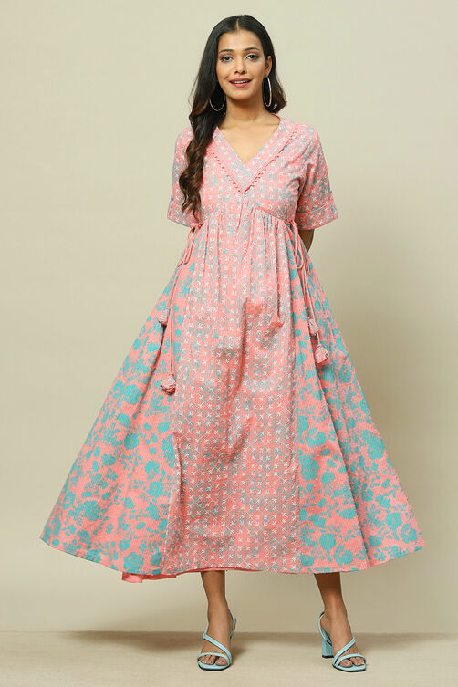 Coral Cotton Straight Dress image number 5