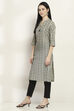 Black Cotton Straight Kurta image number 2
