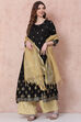 Maroon Kalidar Printed Suit Set image number 0