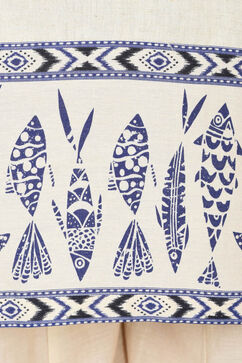 Ivory & Indigo A-Line Cotton Flex Kurta image number 6