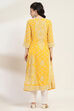 Mustard Polyester Flared Kurta image number 3