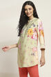 Lime Polyester Straight Kurti image number 2