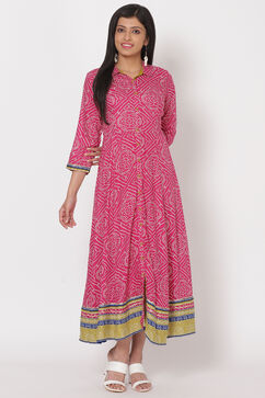 Phalsa Viscose And Rayon Kalidar Dress image number 4