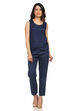 Blue Front Open Poly Chanderi Suit Set image number 4