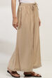Gold-Toned Solid Flared Palazzos image number 3